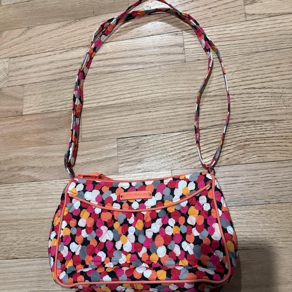 Vera Bradley Pink and Orange Shoulder Bag Vibrant Style